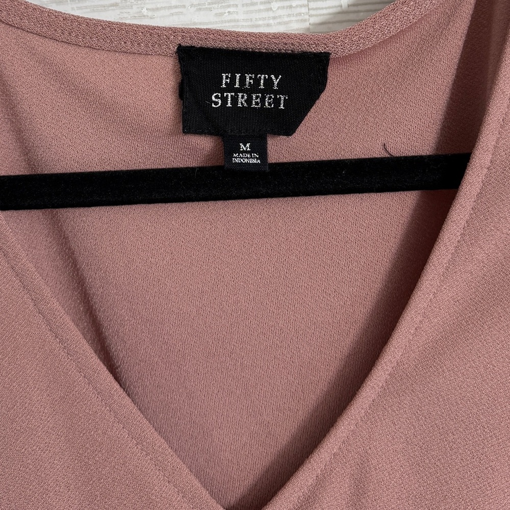 Fifty Street Women’s Retro Dusty Pink Blouse. Size M - Picture 7 of 7